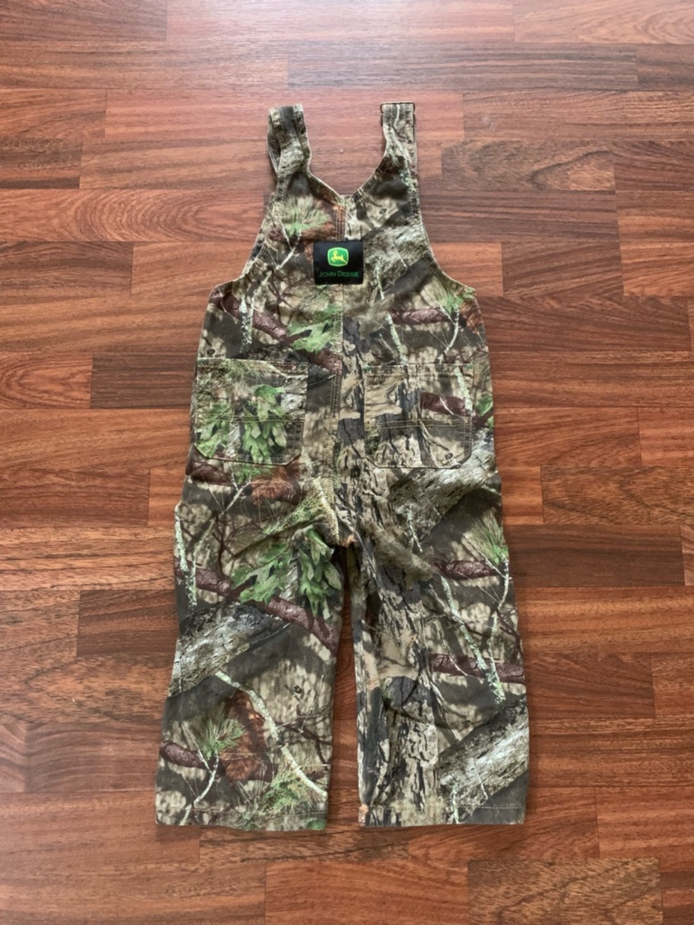 John Deere Toddler Baby 3T Overalls Mossy Oak Camouflage Canvas Cotton RN 100364